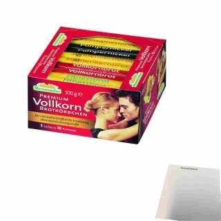 Mestemacher Premium Vollkorn Brotkörbchen (500g Packung) + usy Block