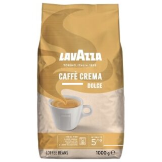 Lavazza, Caffè Crema Dolce,Arabica und Robusta Kaffeebohnen,(1 KG Packung)