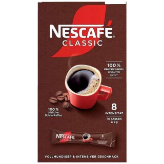 Nescafe Classic löslicher Bohnenkaffee (1x20g Packung)