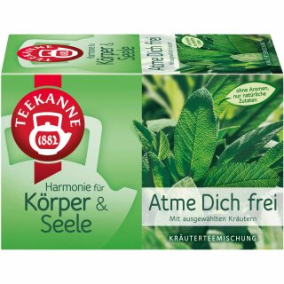 Teekanne Atme Dich frei Kräuterteemischung 20 Teebeutel (40g Packung)