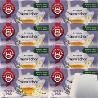 Teekanne Träum schön Harmonie für Körper und Seele 8er Pack (8x34g Packung) + usy Block