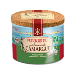 Le Saunier de Camargue Fleur de Sel Knoblauch Petersilie (125g Dose)