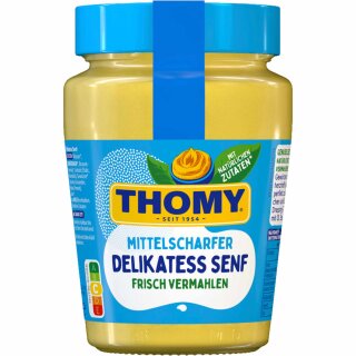 Thomy Delikatess Senf mittelscharf (250ml Glas)