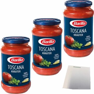 Barilla Sauce Toscana Kräuter 3er pack (3x400g Glas) + usy Block