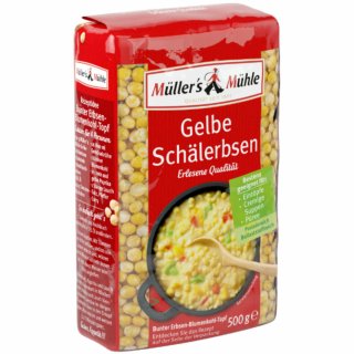Müllers Mühle Schälerbsen gelb erlesene Qualität (500g Beutel)