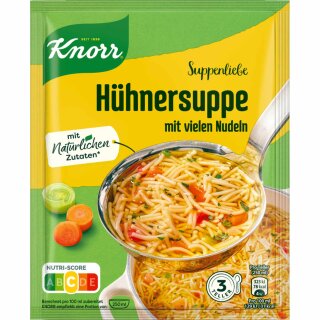 Knorr Suppenliebe Hühner Suppe 3 Portionen, ergibt 750ml (69g Packung)