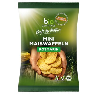 biozentrale Mini Maiswaffeln Rosmarin (50g Packung)