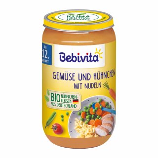 Bebivita Gemüse Hühnchen mit Nudeln ab 12. Monat (1x250G)