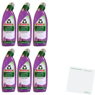 Frosch Urinstein und Kalk Entferner Lavendel 6er Pack (6x750ml Flasche) + usy Block