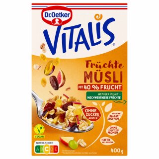 Oetker Vitalis Früchte-Müsli (400g Packung)