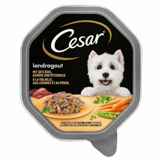 Cesar Landküche Geflügel & Gemüse (150g Becher)