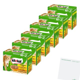 Kitekat Landpicknick Sortenmix in Sauce 6er Pack (6x12x100g) + usy Block