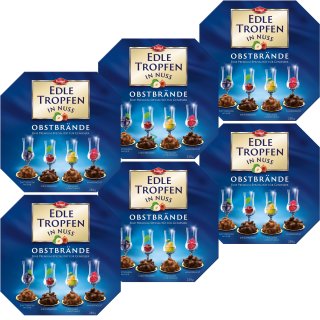 Trumpf Edle Tropfen in Nuss blau Obstbrände VPE (6x250g Packung)