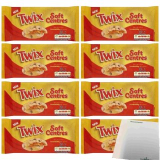 Twix Cookies Keks mit weichem Kern 8er Pack (8x144g Packung) + usy Block