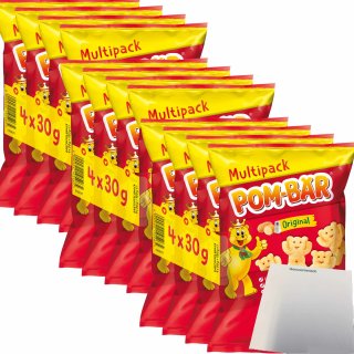 Funny Frisch Pom-Bär Kartoffel-Snack Glutenfrei Multipack 3er Pack (12x30g Packung) + usy Block