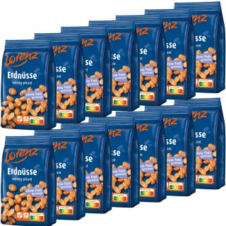 Lorenz Erdnüsse würzig pikant ohne Fett geröstet VPE (14x150g Packung)