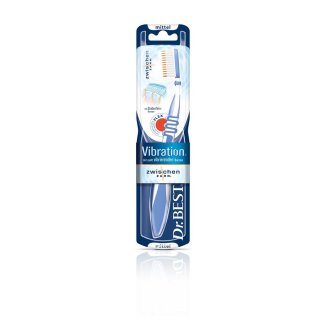 Dr.Best Zahnbürste Vibration Zwischenzahn mittel blau (1St)