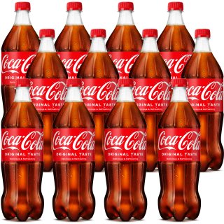 Cola-Cola Original Getränk 12er Pack (12x1 Liter PET Flasche) inkl. Einweg-Pfand