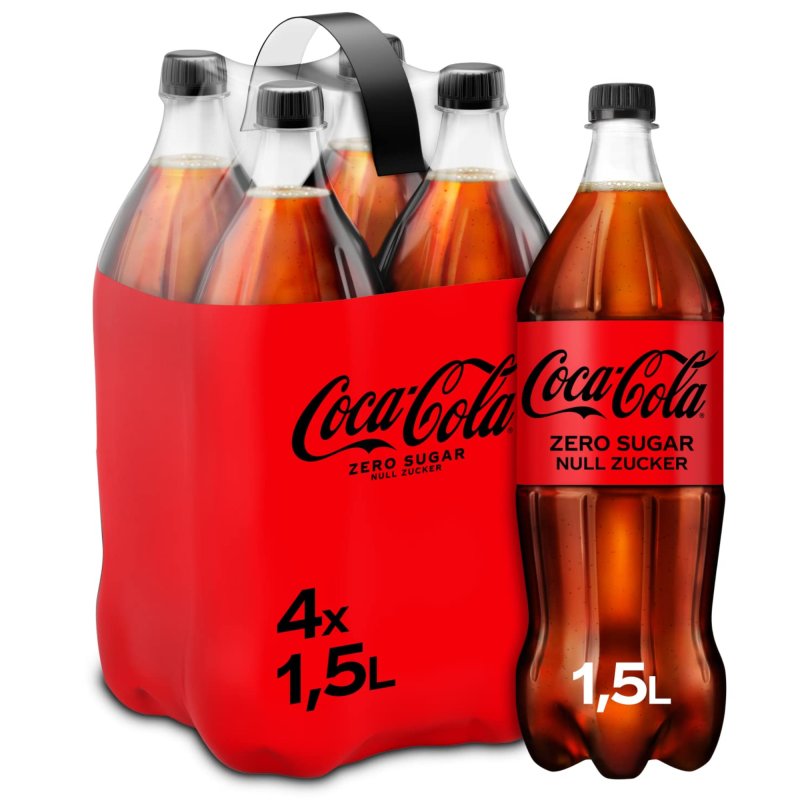 Coca Cola ZERO (4x1,5l Flasche PET) mit DPG Pfand