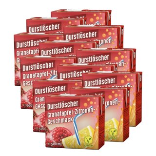 Durstlöscher Granatapfel- Zitrone VPE (12x0,5l Packung)