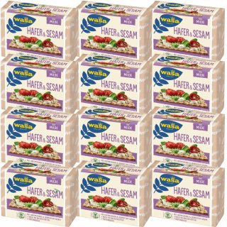 Wasa Knäckebrot Hafer & Sesam VPE (12x230g Packung)