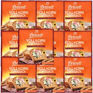 Brandt Vollkorn Zwieback knuspriger Genuss (10x225g Packung)
