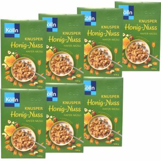 Kölln Knusper Honig Nuss Hafer-Müsli VPE (7x500g Packung)