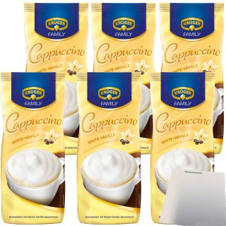 Krüger Family White Cappuccino 6er Pack (6x 500 g Beutel) + usy Block