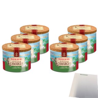 Le Saunier de Camargue Fleur de Sel Knoblauch Petersilie VPE (6x125g Dose) + usy Block
