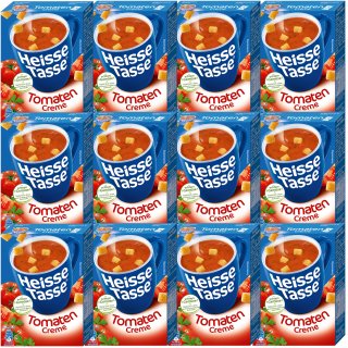 Erasco Heisse Tasse Tomaten-Cremesuppe 12er Pack (36 Beutel a 21g)