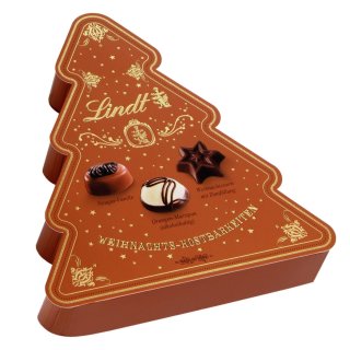 Lindt & Sprüngli Pralinen-Packung-Tannenbaumform Gold (1 x 100g)