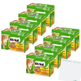 Kitekat Landpicknick Sortenmix in Sauce 8er Pack (8x12x100g) + usy Block