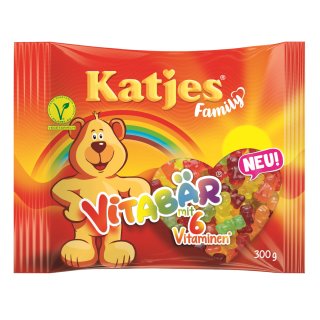 Katjes Family Vitabär mit 6 Vitaminen (300g Beutel)