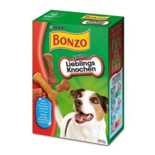 Bonzo Biskuits kleine Lieblingsknochen 3er Pack (3x500g Packung) + usy Block