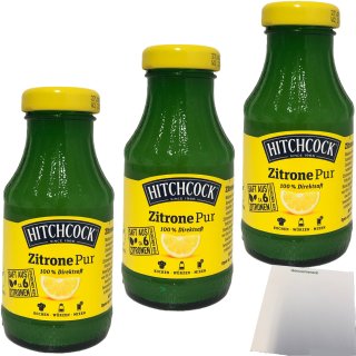 Hitchcock Zitrone Pur 3er Pack (3x200ml Flasche) + usy Block