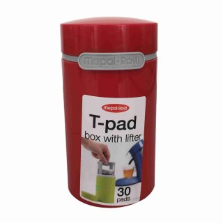 Mepal Rosti T-pad box with lifter, Kaffeepad-Dose in Rot