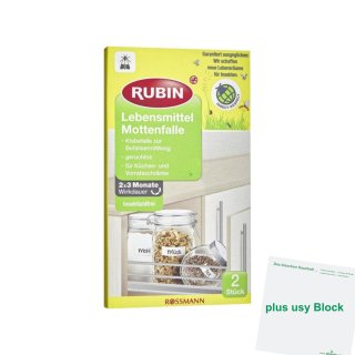 RUBIN Lebensmittel Mottenfalle (2St) + usy Block