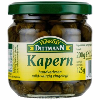 Feinkost Dittmann Kapern mild würzig (200g Glas)