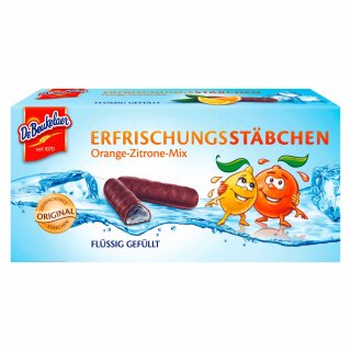 DeBeukelaer Erfrischungsstäbchen Orange-Zitrone-Mix (75g Packung)