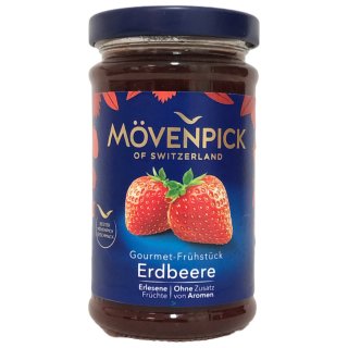 Mövenpick Gourmet-Frühstück Erdbeere Fruchtaufstrich 1er Pack (250g Glas)
