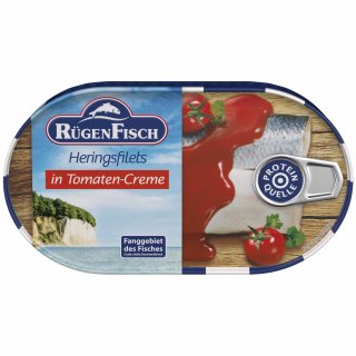 Rügenfisch Heringsfilet in Tomaten Creme (200g Dose)