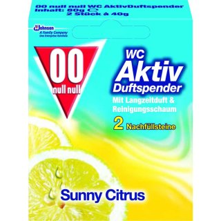 00 null null WC Aktiv DuftSpender Nachfüller Sunny Citrus (2x40g)