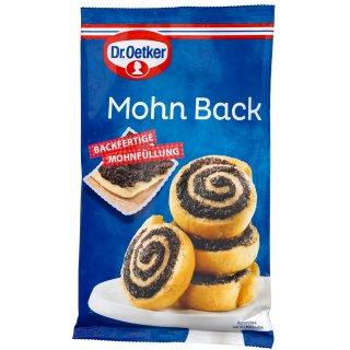 Dr. Oetker Mohn Back Backfertige Mohnfüllung aus fein gemahlenem Blaumohn 1er Pack (1x250g Packung)