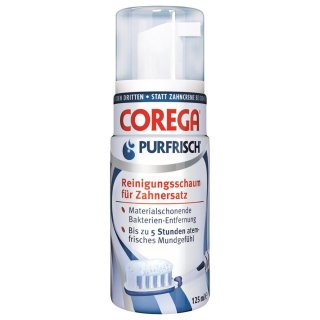 Corega Purfrisch Reinigungsschaum für Zahnersatz (125ml Dose)