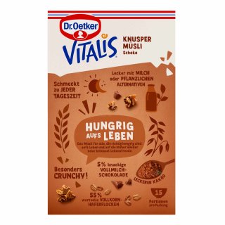Dr. Oetker Vitalis Knuspermüsli Schoko (1X600g Packung)