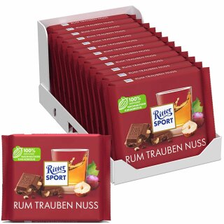 Ritter SPORT Rum Trauben Nuss VPE (12x100g Packung)