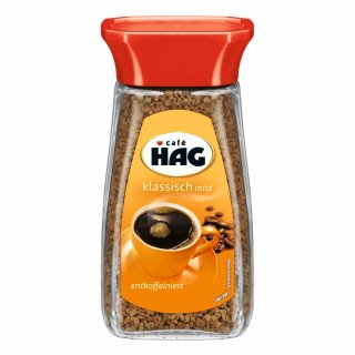 Cafe HAG Instant Kaffee klassisch mild entkoffeiniert (100g Glas)