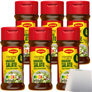 Maggi Würzmischung Nr. 4 knackige Salate 6er Pack (6x60g Glas) + usy Block