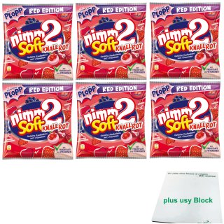 Storck Nimm2 Soft Knallrot (6x240g Packung) + usy Block