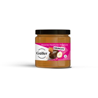 Galler Chocolatier Choco Hazelnoten Crunchy (200g Glas Schokolade Nuss Brotaufstrich knusprig)